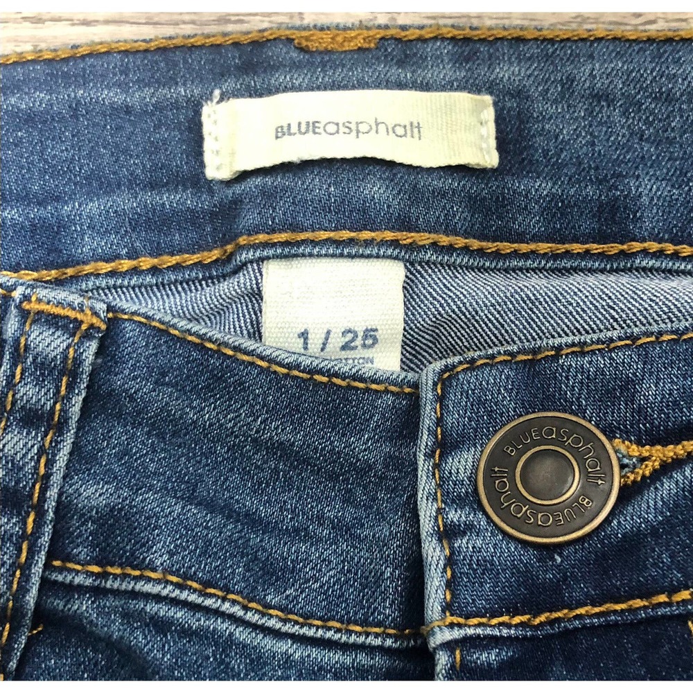 Blue Asphalt Women's Size 1/25 Jeans Killer Curves Skinny Dark Blue Stretch E2 - Picture 5 of 6